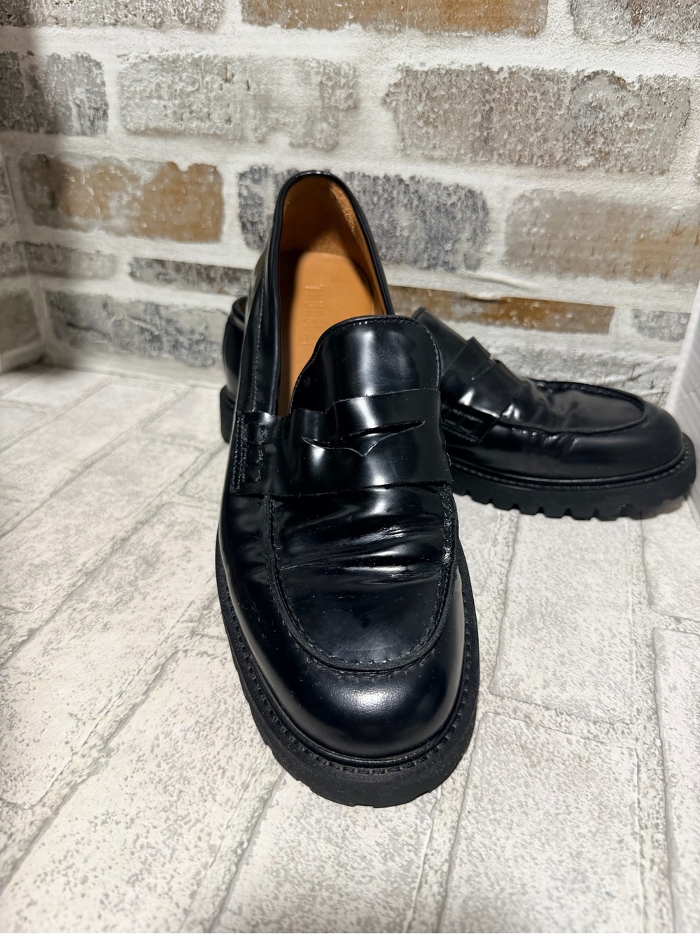 Thursday Boot Company Black Leather Women's Penny Loafers 10.5